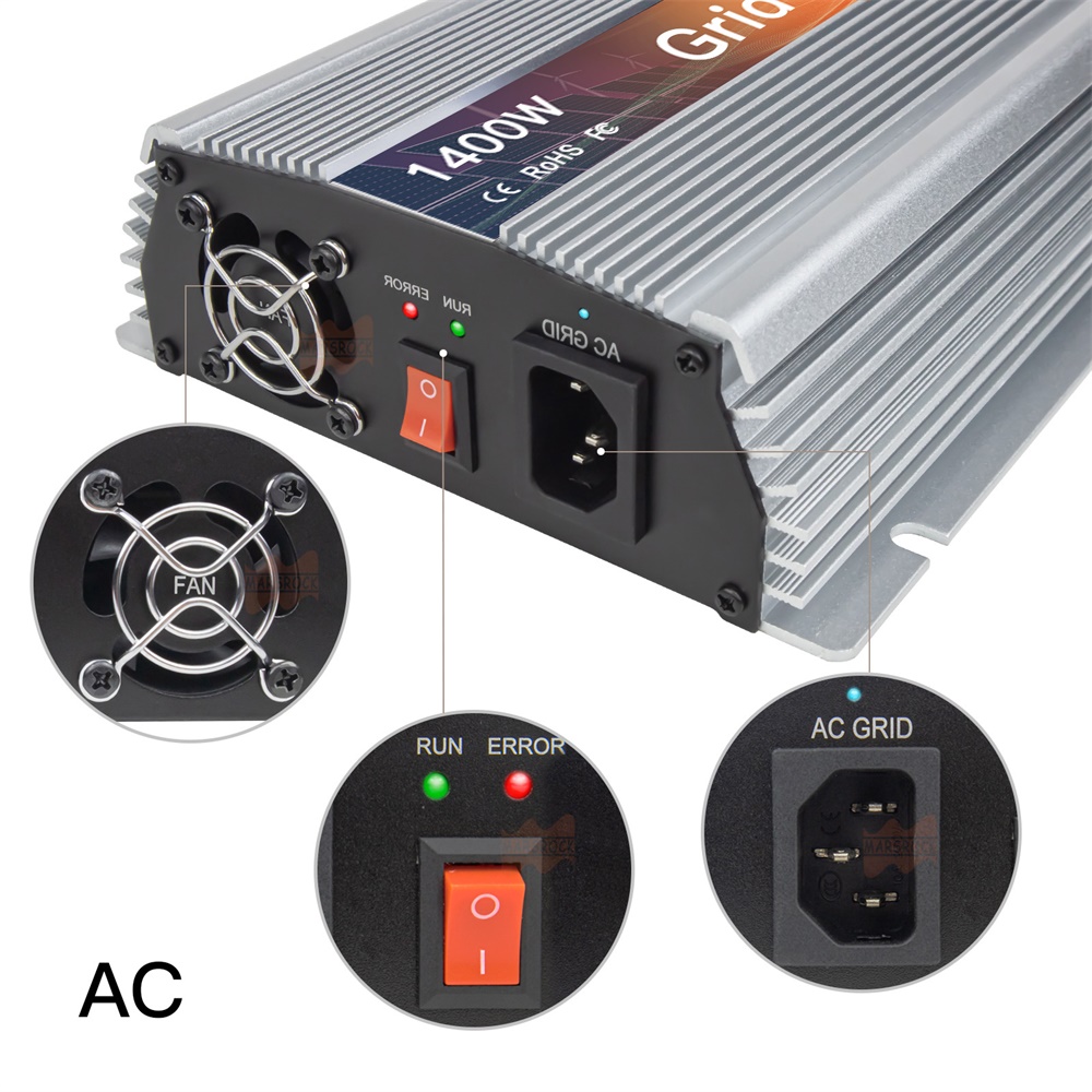 อินเวอร์เตอร์ไมโครโซลาร์ MPPT  - Micro Inverter 1400W Solar Grid Tie บทวิจารณ์และราคา