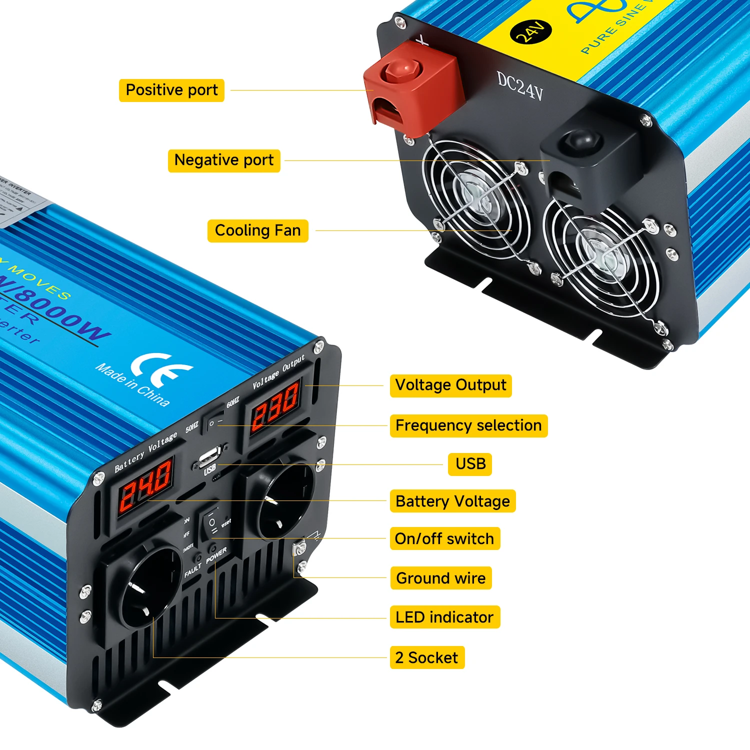 อินเวอร์เตอร์แปลงไฟ DC เป็น AC - Off Grid Solar Inverter 48V 6000W บทวิจารณ์และราคา